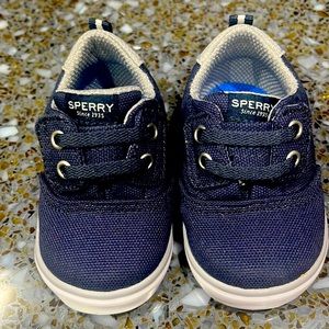 Navy blue infant Sperry top-sider
